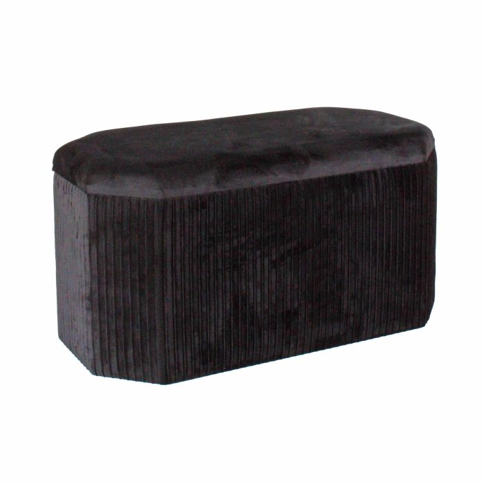 Set di 2 pouf contenitore in velluto nero - immagine 4