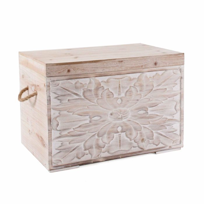 Set di 3 bauli in mdf intagliato - immagine 4