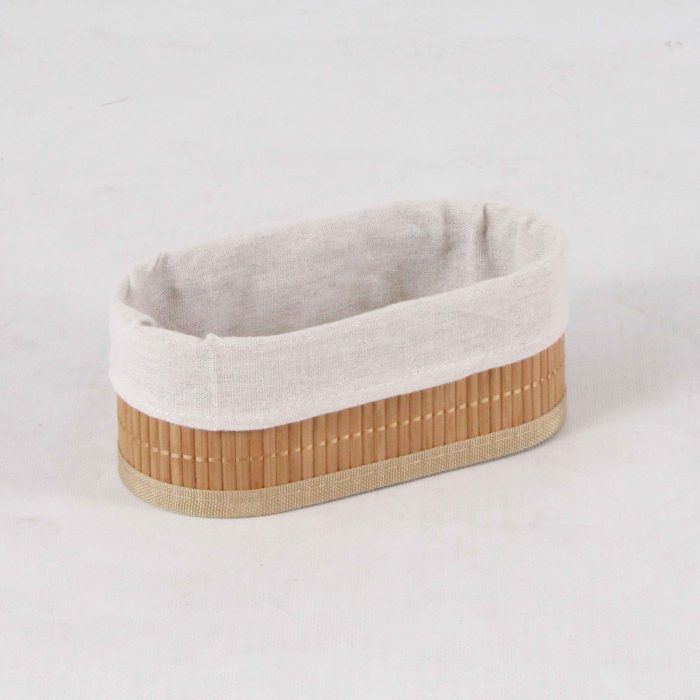 Set di 3 vaschette in bambù foderate - immagine 4