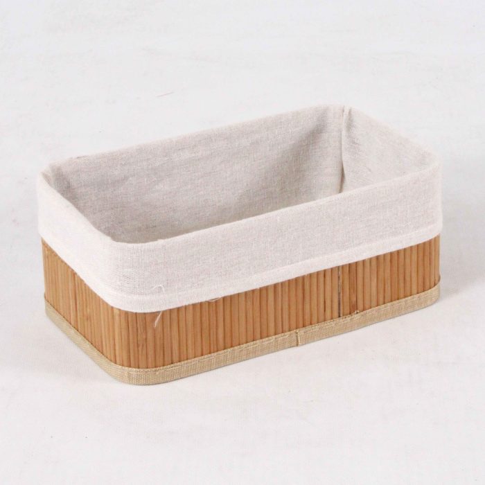 Set di 3 vaschette rettangolari in bambù naturale - immagine 3