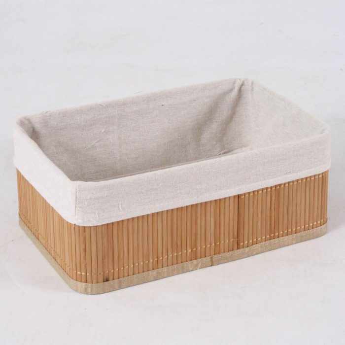 Set di 3 vaschette rettangolari in bambù naturale - immagine 2