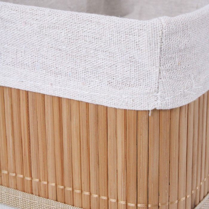 Set di 3 vaschette rettangolari in bambù naturale - immagine 5