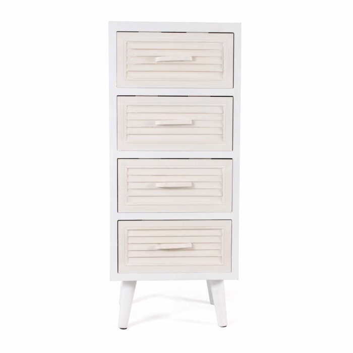 Cassettiera bianca in legno di pino - immagine 3