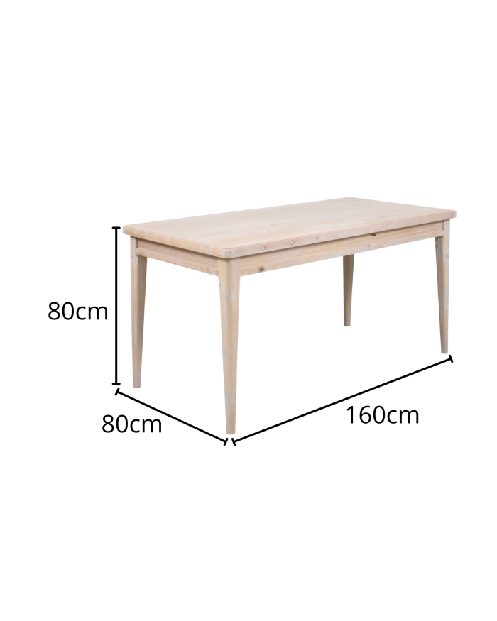 Tavolo da pranzo in legno di pino "Elisabetta" - immagine 3