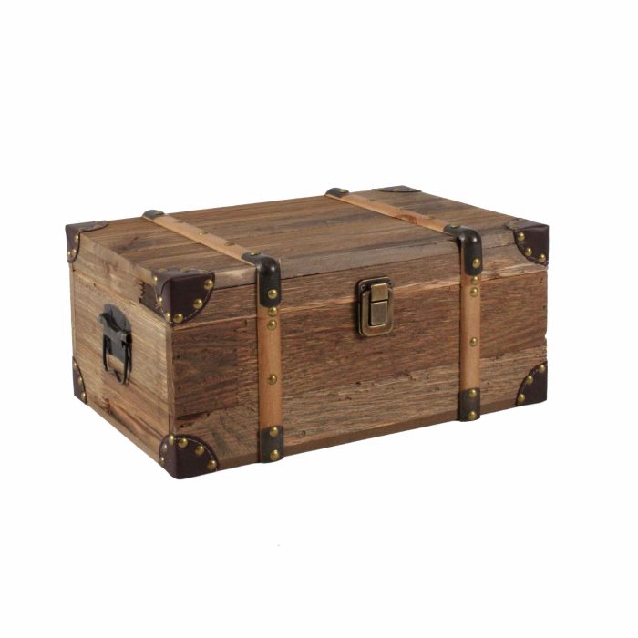 Set di 2 bauli in legno naturale - immagine 4