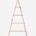 Mensola albero natalizio da parete in legno e corda