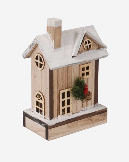 Casetta decorativa in abete con luce a Led