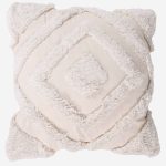 Cuscino quadrato in lino a rombi