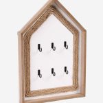 Portachiavi in legno e juta