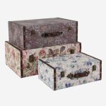Set di 3 valigie decorative floreali
