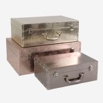 Set di 3 valigie metallizzate