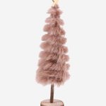 Albero di natale decorativo in peluche tortora