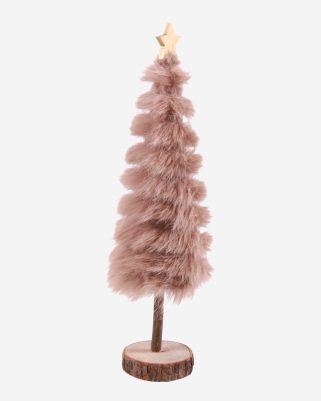 Albero di natale decorativo in peluche tortora