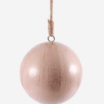 Pallina decorativa natalizia in legno mdf