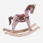 Cavallino a dondolo piccola decorazione giocattolo da collezione in mdf