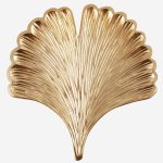 Vassoio decorativo foglia di ginko oro