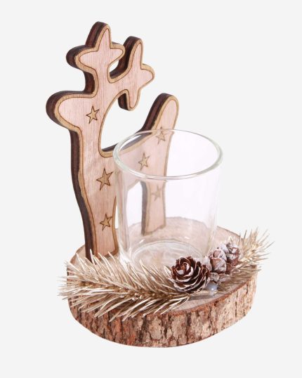 Portacandele natalizio in mdf