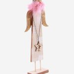 Angelo decorativo natalizio decorativo in mdf