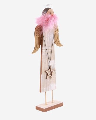 Angelo decorativo natalizio decorativo in mdf