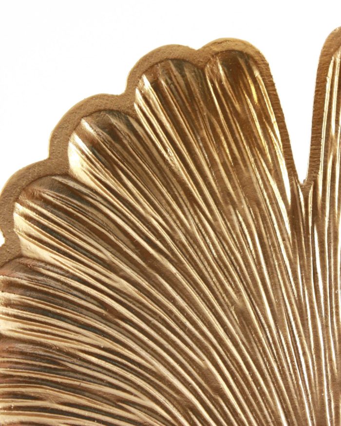 Vassoio decorativo foglia di ginko oro - immagine 2