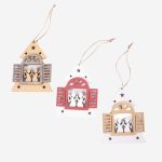 Decorazioni natalizie in confezione da 3 a forma di finestra