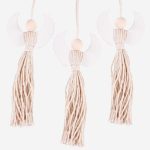 Confezione 3 decorazioni natalizie angelo