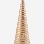 Albero di natale dorato in resina Ø10,5XH33