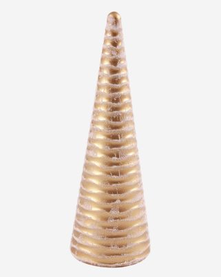 Albero di natale dorato in resina Ø10,5XH33