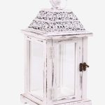 Lanterna bianca in legno di abete