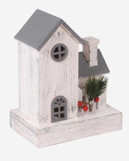 Casetta decorativa in abete con luce a Led