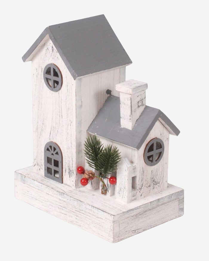 Decorazione casetta in abete con luce a Led - immagine 3