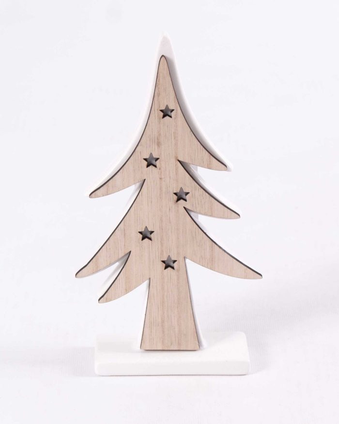 Albero di natale decorativo in ceramica ed mdf - immagine 2