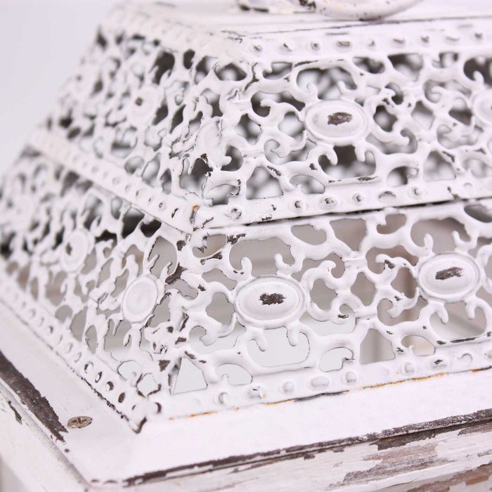 Lanterna bianca in legno di abete - immagine 3