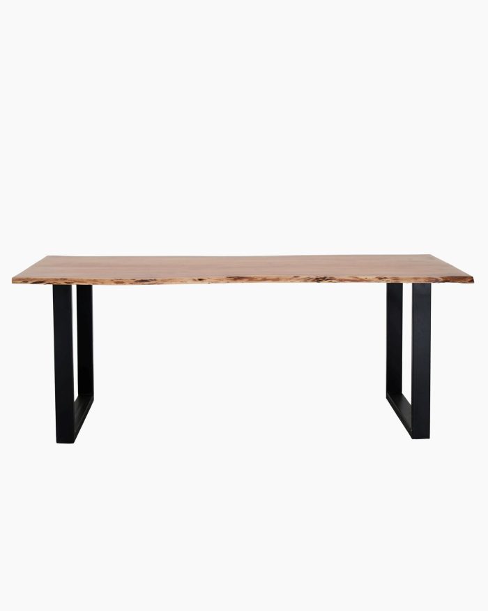 Tavolo da pranzo in legno di acacia e metallo Terzo 200x90 - immagine 4