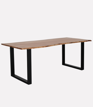 Tavolo da pranzo in legno di acacia e metallo Terzo 200x90