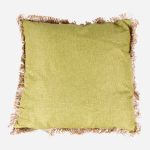 Cuscino in cotone verde 45×45 cm