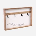 Portachiavi in legno e juta