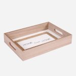 Vassoio in mdf e juta "Home"