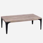 Tavolino da caffè in mango e metallo Dino