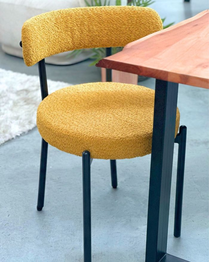 Sedia da pranzo gialla Gaia - immagine 2