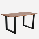 Tavolo da pranzo in legno di acacia e metallo Terzo 160x80