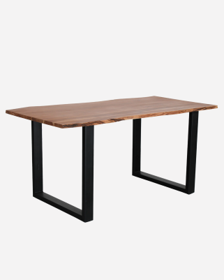 Tavolo da pranzo in legno di acacia e metallo Terzo 160x80
