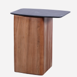 Tavolino alto in legno e marmo Luisa