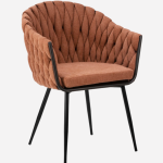 Sedia da pranzo maia con tessuto intrecciato