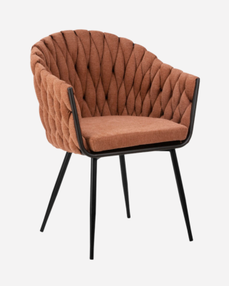 Sedia da pranzo maia con tessuto intrecciato