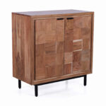 Credenza quadrata in acacia "Enzo"