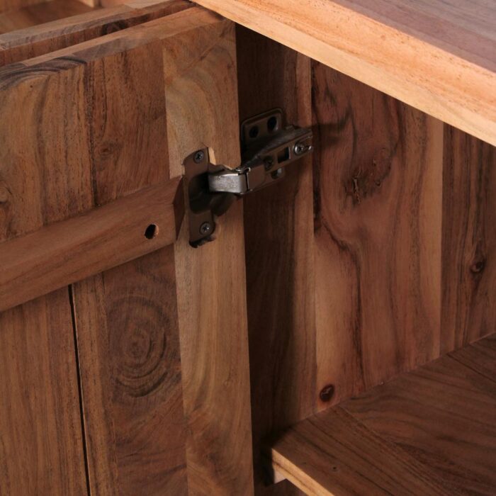 Credenza quadrata in acacia "Enzo" - immagine 11