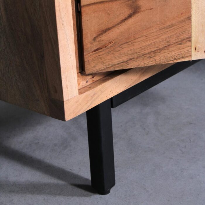 Credenza quadrata in acacia "Enzo" - immagine 10