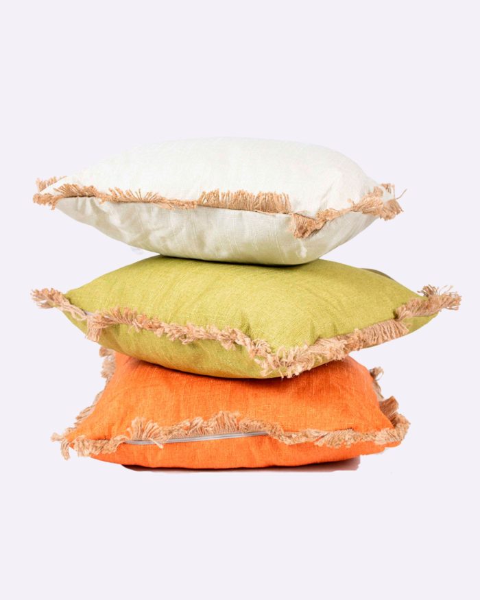 Cuscino in cotone arancio 45×45 cm - immagine 3