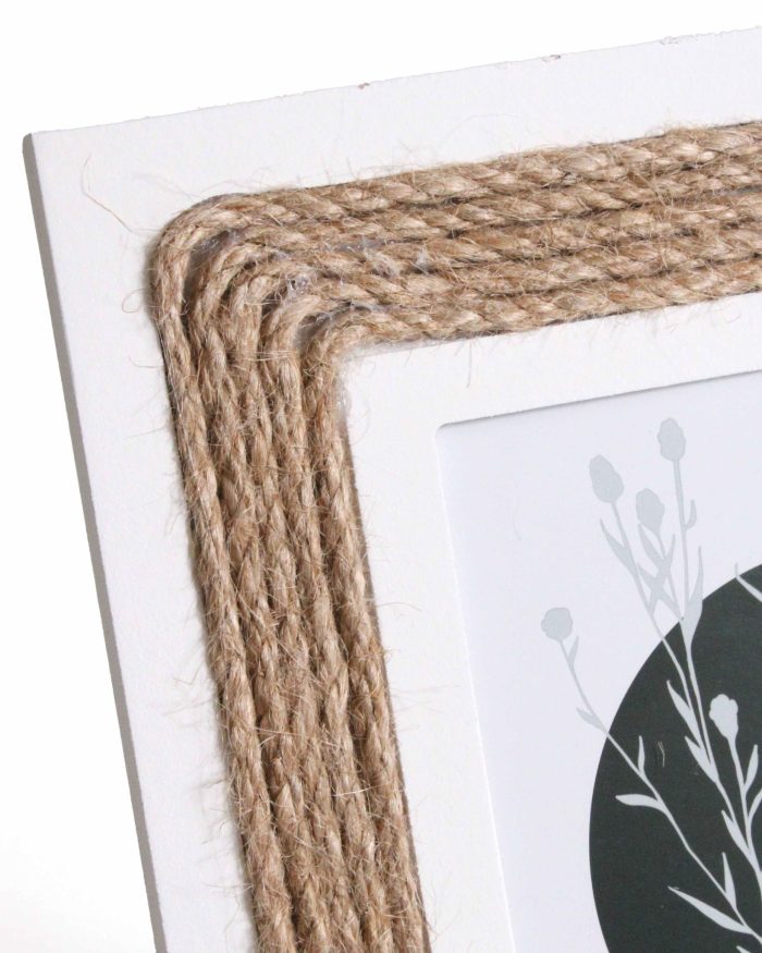 Portafoto in legno e juta (22H27) - immagine 2